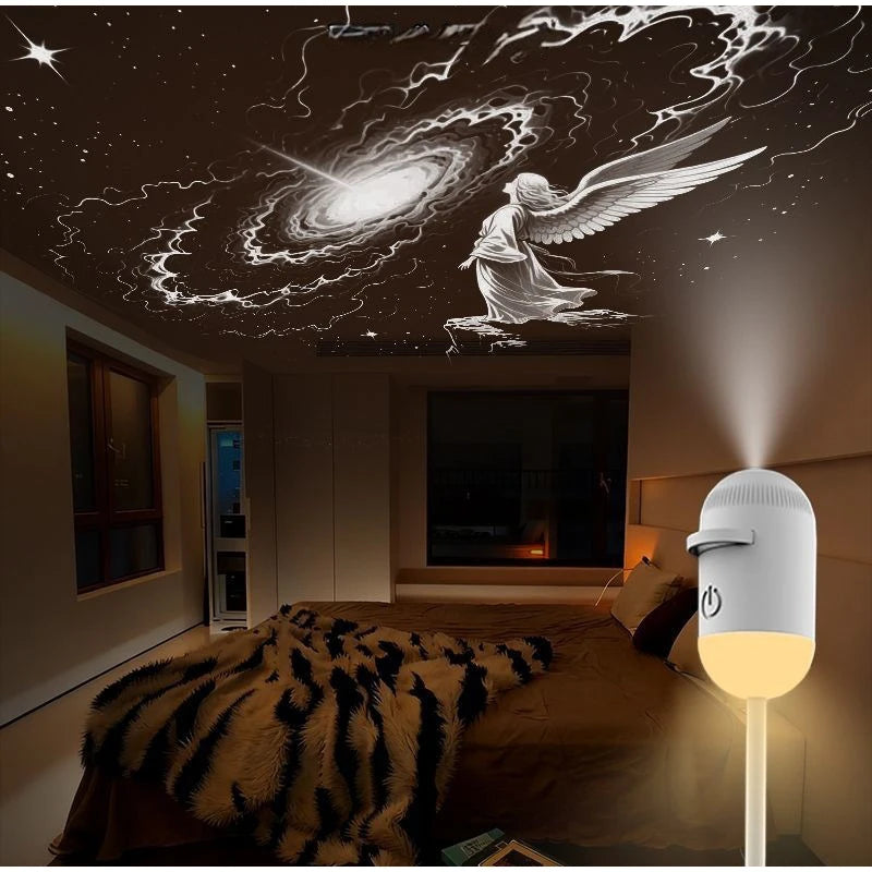 Projecteur galaxie Cosmora — Veilleuse étoilée multi-diapositives
